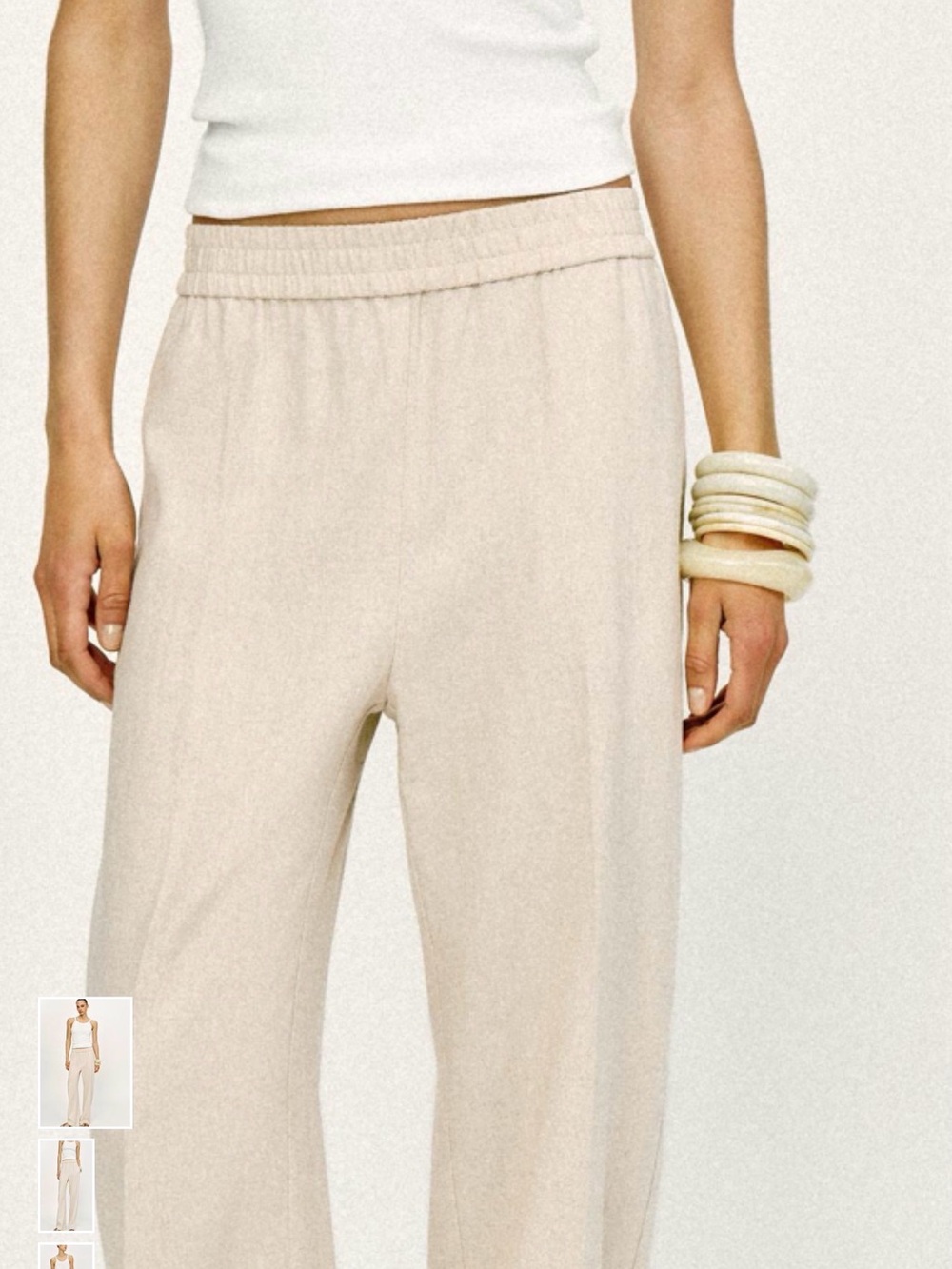 Zara Linen Straight Leg Pants - NEW WITH TAGS - Picture 1 of 7